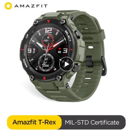 Оригинальные Смарт-часы Amazfit T-rex, 5 АТМ, термостойкие, MIL-STD, умные часы с GPS/GLONASS AMOLED экраном для iOS, Android купить со скидкой на aliexpress с промокодом и купоном 