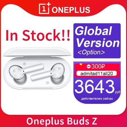 купить на адиэкспресс Глобальная версия CN Oneplus Buds Z TWS Наушники Беспроводные наушники Bluetooth 5.0 Наушники IP55 Водонепроницаемые наушники для Oneplus 8T 8 Pro