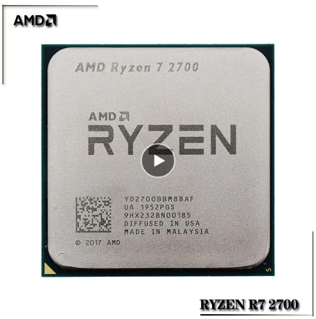 купить на алиэкспрессе AMD Ryzen R7 2700 3,2 ГГц Восьмиядерный Sinteen плотность ткани-16M 65 Вт Процессор процессор YD2700BBM88AF гнездо AM4