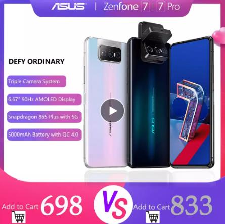 ASUS Zenfone 7/7 Pro 8 Гб Оперативная память 128/256 ГБ Встроенная память Snapdragon 865/865 плюс 5000 мАч NFC Android Q 90 Гц 5G смартфон
