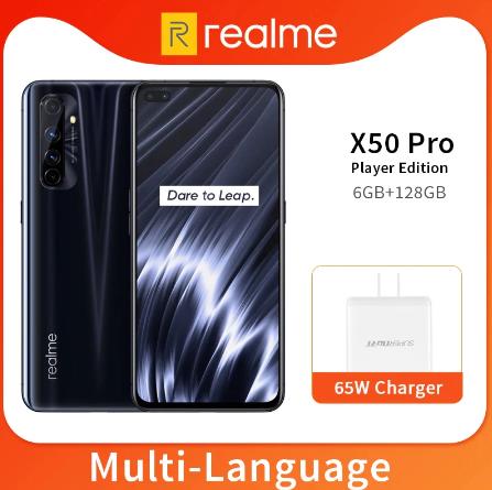 Realme X50 Pro X50 5G 6GB 128GB 6,44 90Hz SuperAmoled экран мобильный телефон Snapdragon 865 65W Superdart зарядка
