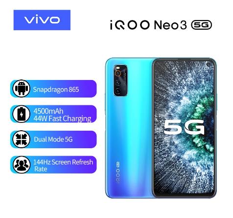 купить на алиэкспрессе Смартфон vivo iQOO Neo 3, 8 + 128 ГБ, 48 МП, 44 Вт, NFC