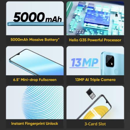 [Мировая премьера в наличии] глобальная версия realme C21 смартфон Helio G35 Octa Core 64 Гб 6,5 "ЖК дисплей 5000 мАч батарея 3-слот для карт памяти