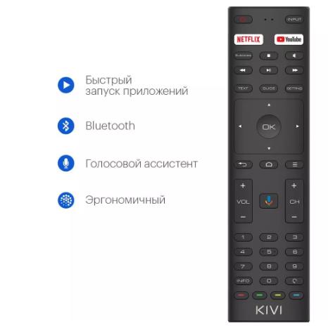 Телевизор 50" KIVI 50U710KB UHD 4K Smart TV Google Android TV 9 HDR Голосовое управление