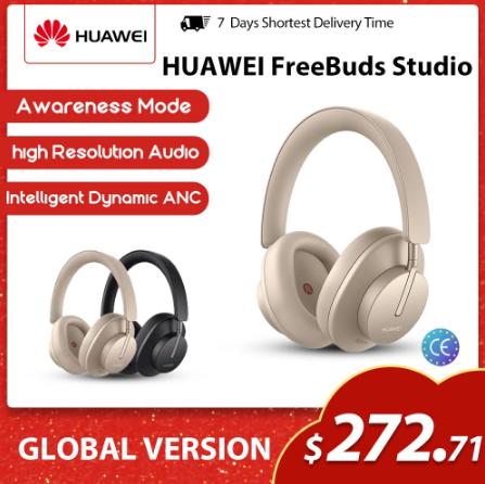 Наушники Huawei Freebuds Studio глобальная версия Bluetooth, беспроводные наушники TWS Hi-Fi ANC Type C, игровая гарнитура с